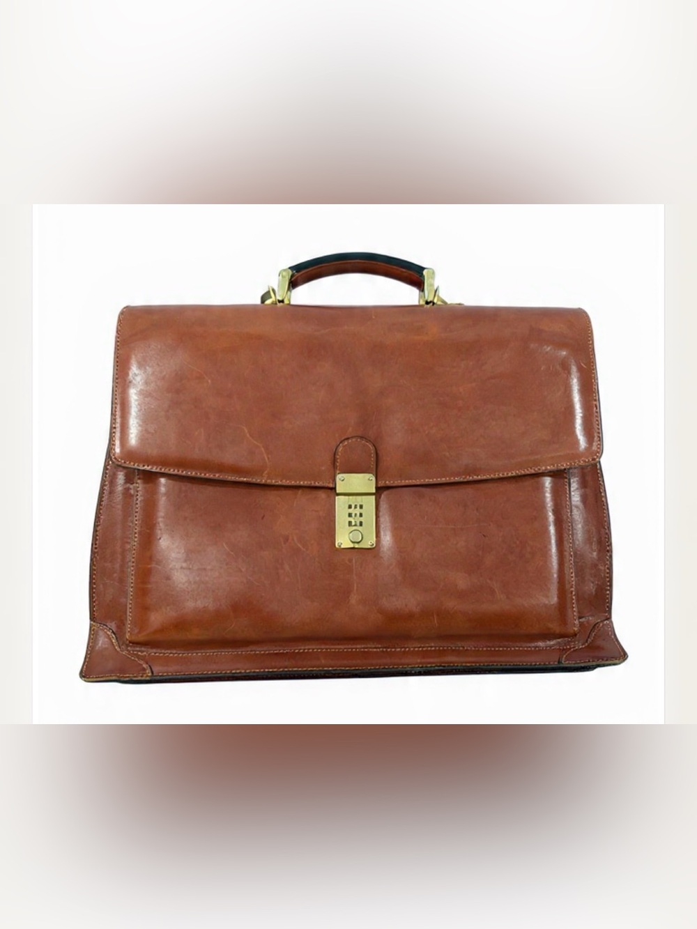 Vintage Brown Genuine Leather Bag
